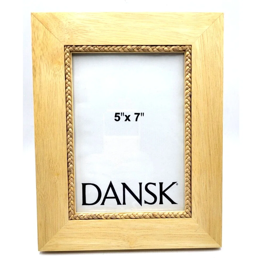 DANSK Picture Frame Natural Wood Rope Trim 10x8 for 5x7 Photo Style 05549XX